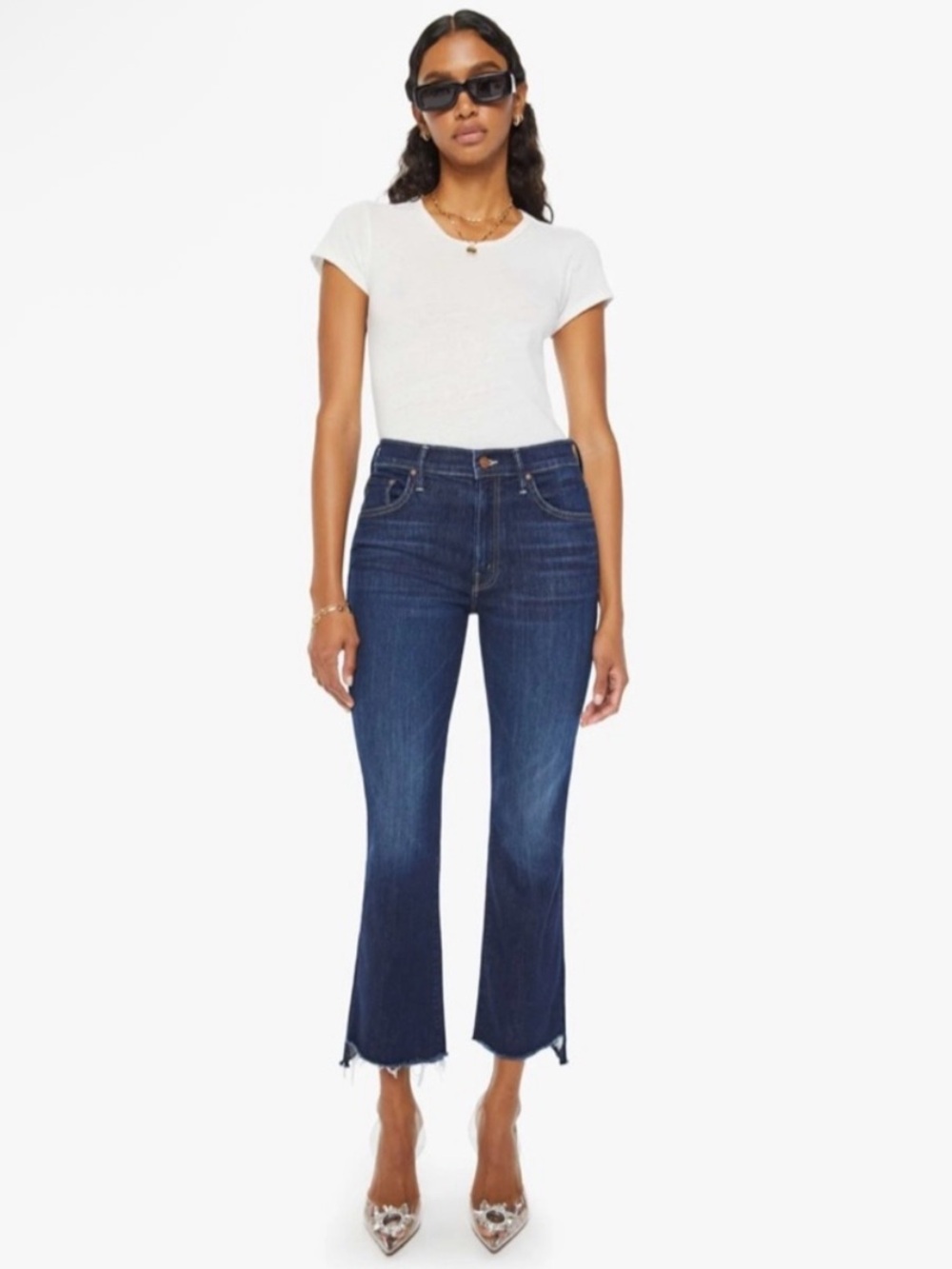 Mother Denim The Insider Crop Step Fray